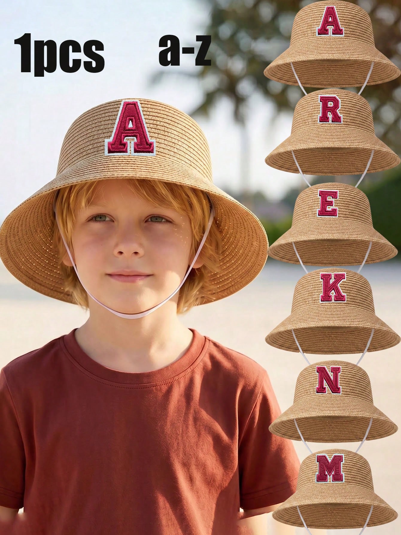 Kids Outdoor Hat - 1 adet 3-8Y erkek kahve yay