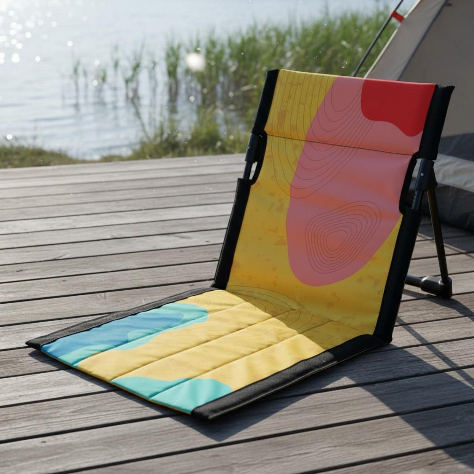 Kids Outdoor Foldable Chair - Katlanır Plaj Sandalyesi, Sırt Destekli Taşınabilir