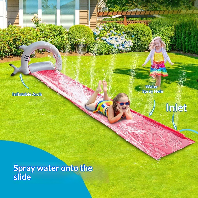 Kids Outdoor Garden Toys - Çocuklar için Şişme Balina Su Kaydırağı
