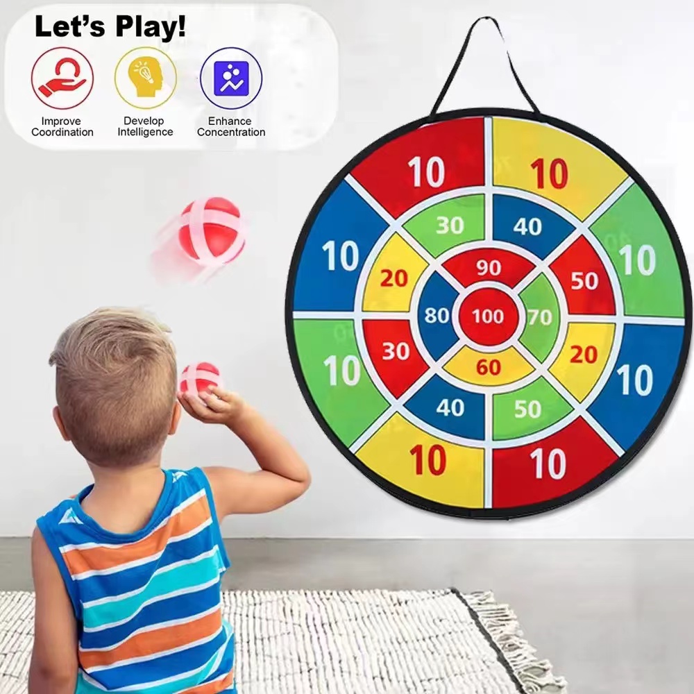 Kids Outdoor Garden Toys - Yapışkan Toplu Büyük Dart Tahtası Çocuklar
