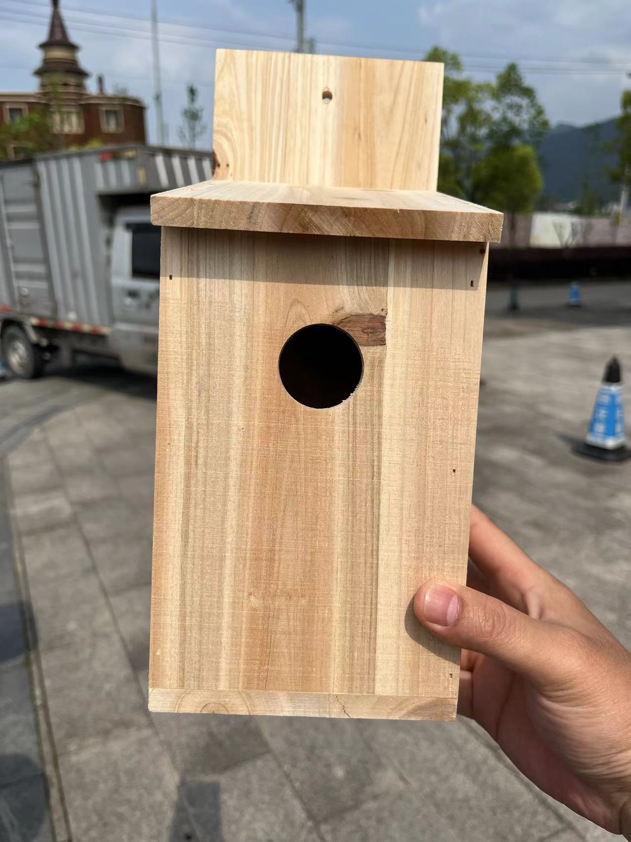 Kids Outdoor Garden Toys - Açık Hava Ahşap Kuş Evi Yuvası,