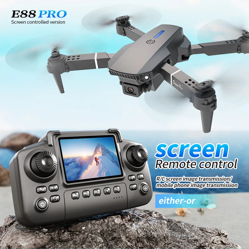 Kids Outdoor Exercise Equipment - Profesyonel E88 PRO Drone ekranlı 8K