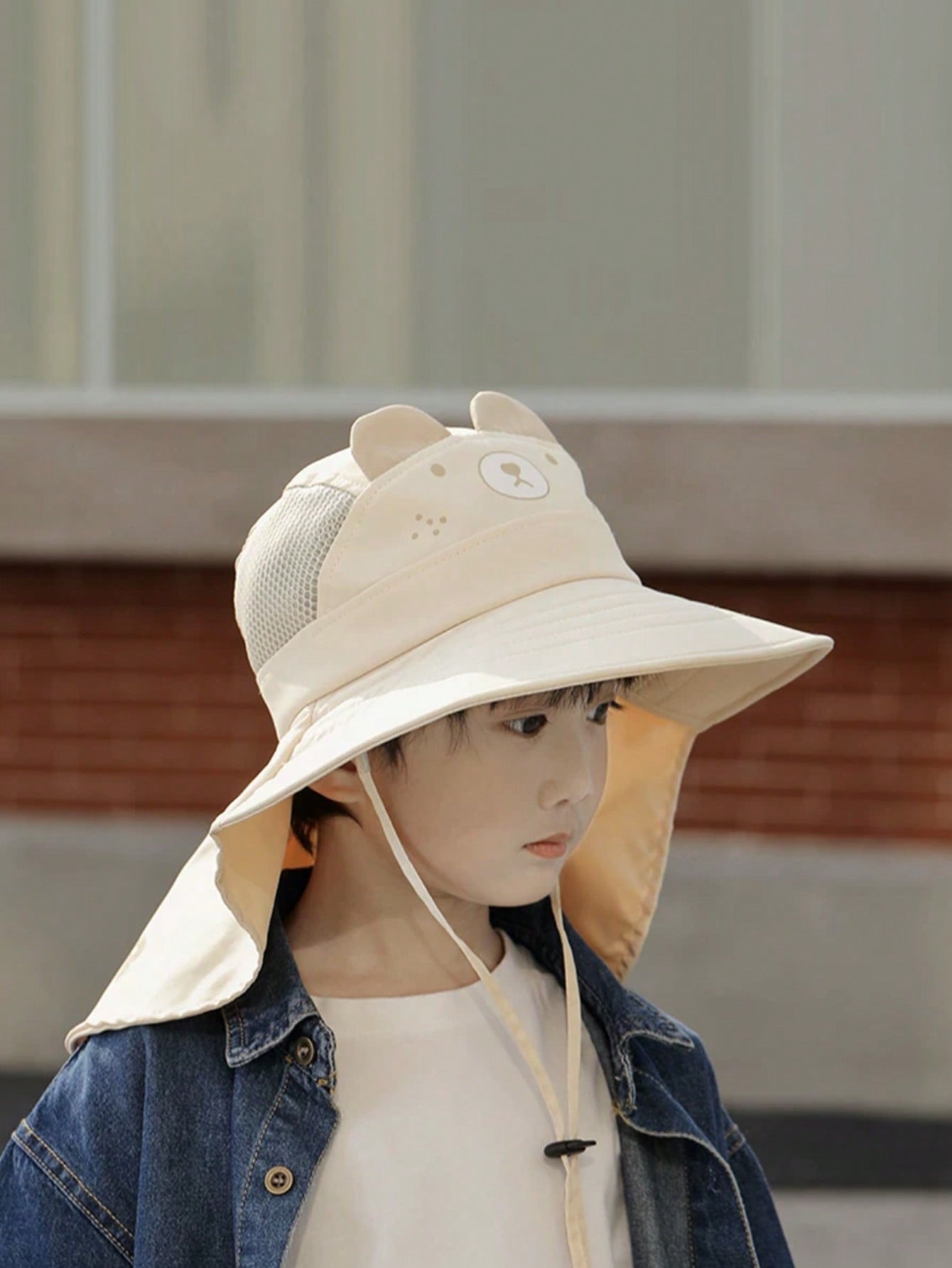 Kids Outdoor Hat - 1 adet Çocuklar Karikatür Ayı Kova