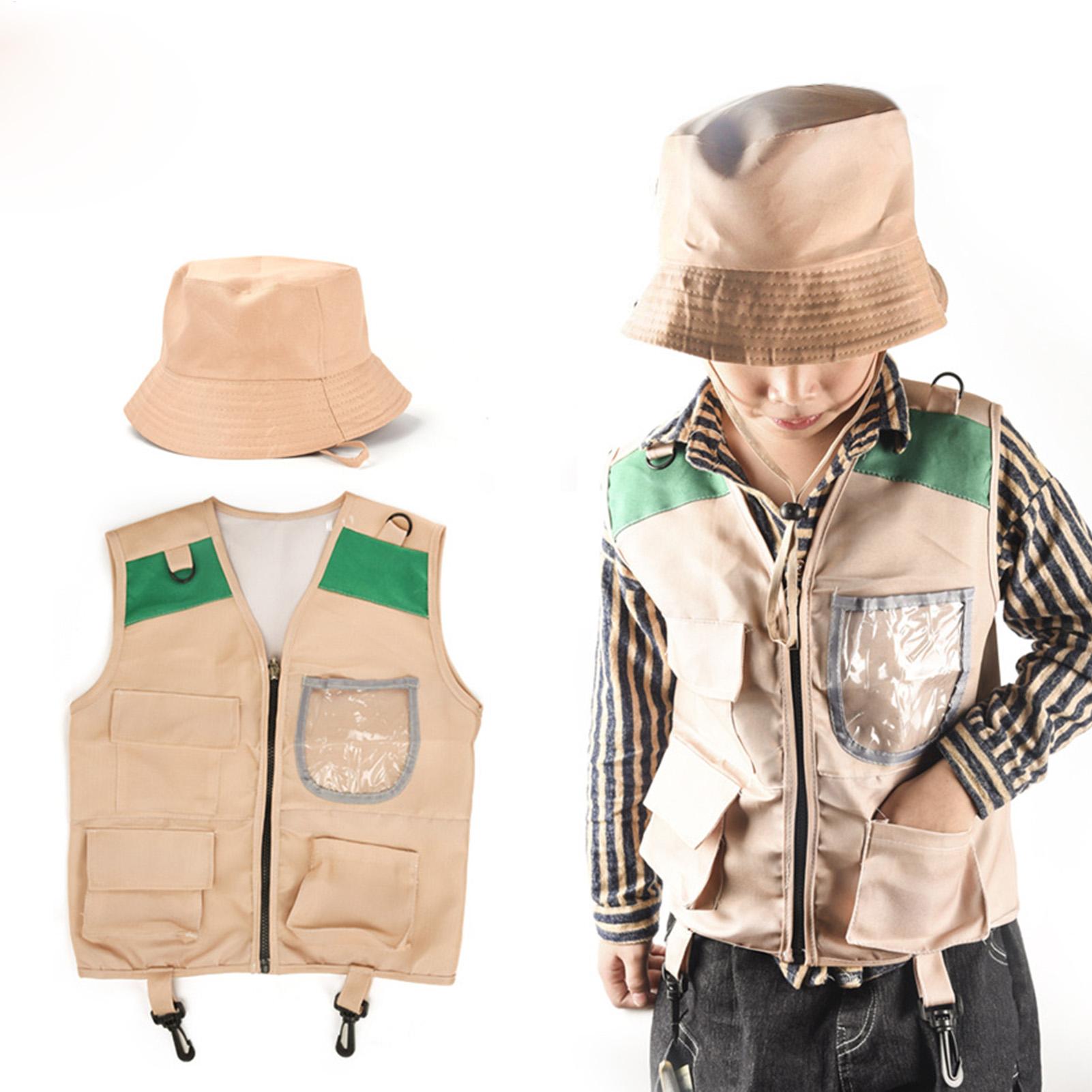 Kids Outdoor Adventure Kit - Çocuklar için keşifçı şapkası ve yelek