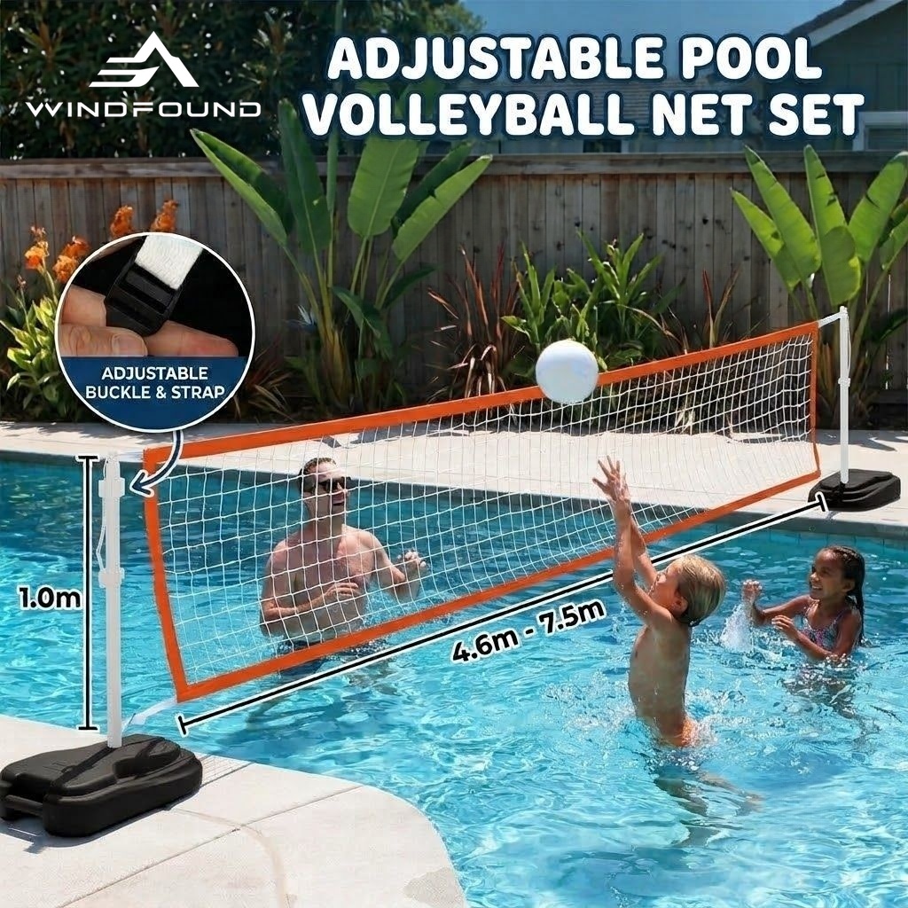 Kids Outdoor Volleyball Net - Çocuklar ve Yetişkinler için Ayarlanabilir Havuz