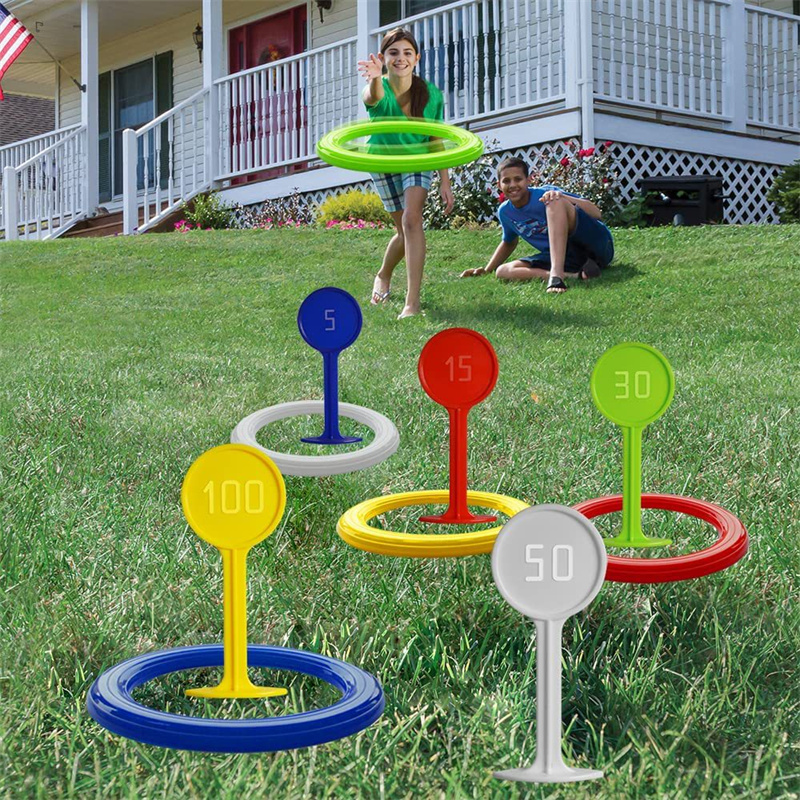 Kids Outdoor Yard Toys - Çocuklar İçin Plastik Halka Atma Oyunu,