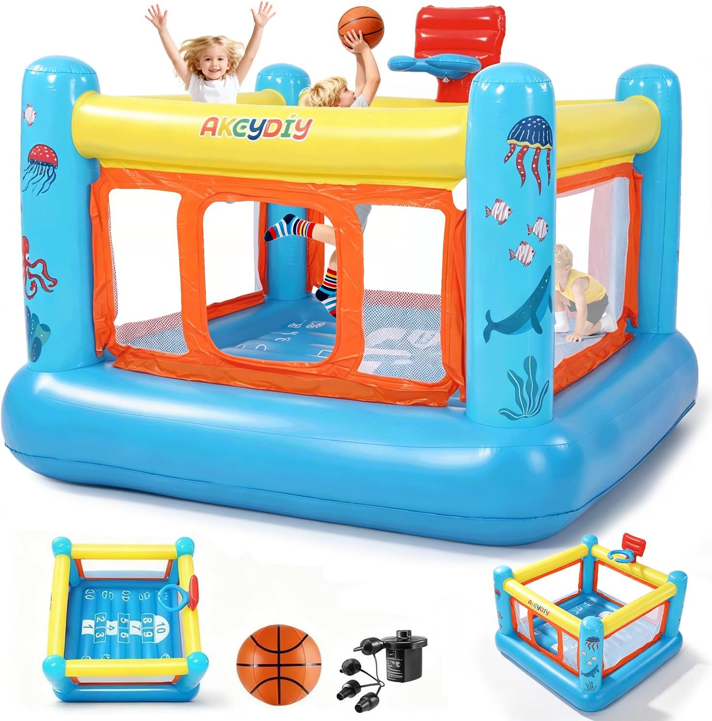 Kids Outdoor Inflatable - Şişme Oyun Evi, 3-6 Yaş Çocuklar