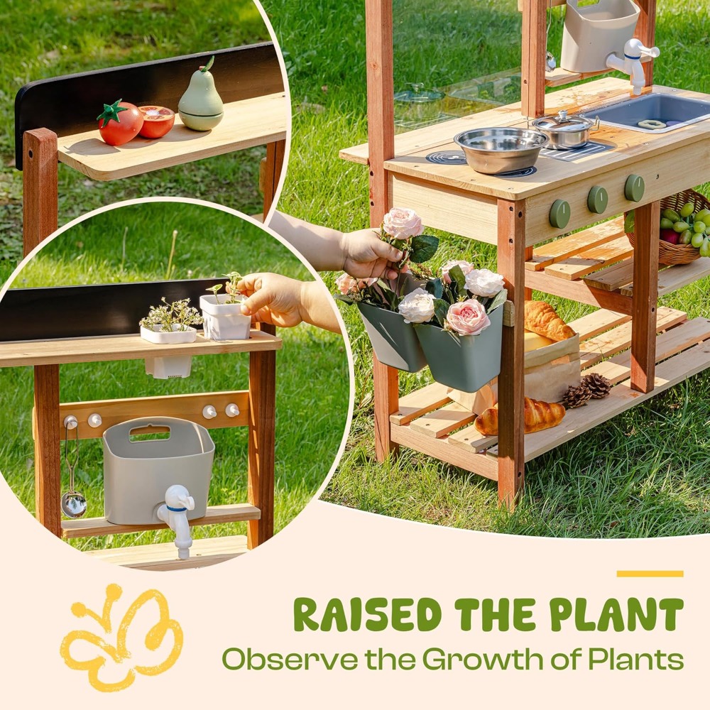 Kids Outdoor Sink - ABD'den Gönderilen Ahşap Çamur Mutfak Seti,