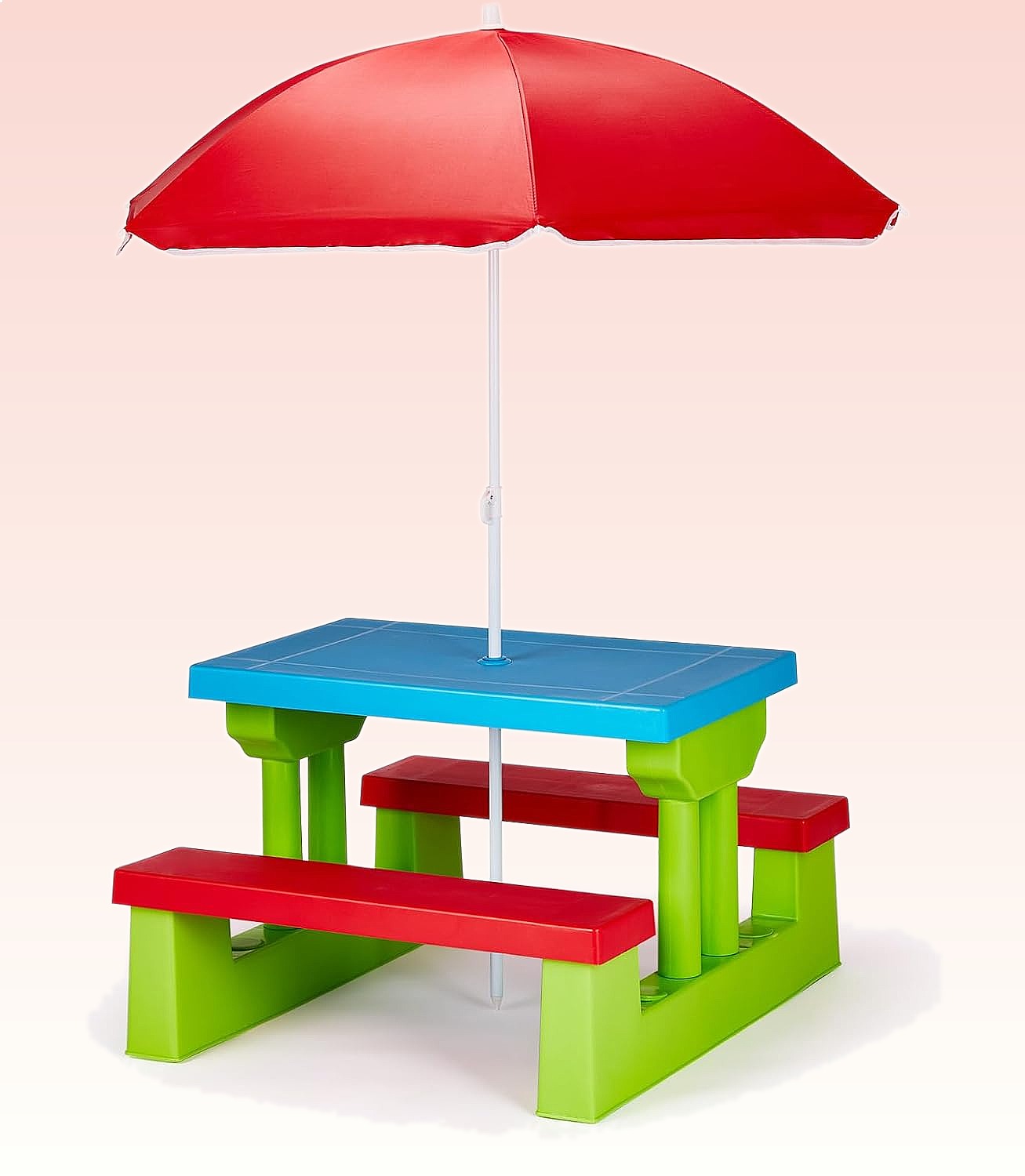 Kids Outdoor Table With Umbrella - JOYMOR Çocuk Piknik Masası ve Şemsiyesi,