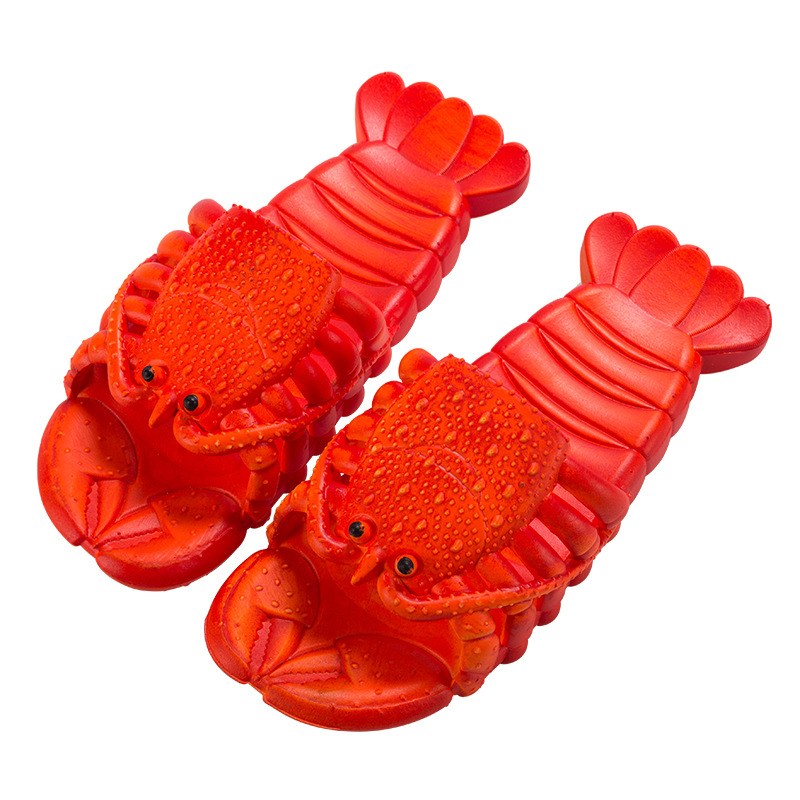 Kids Outdoor Shoes - Benzersiz Karikatür Istakoz Terlikleri Yumuşak PVC