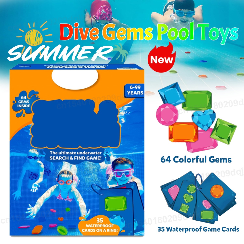 Kids Outdoor Learning Activities - Dalış Taşları Havuz Oyuncakları Renkli Mücevher