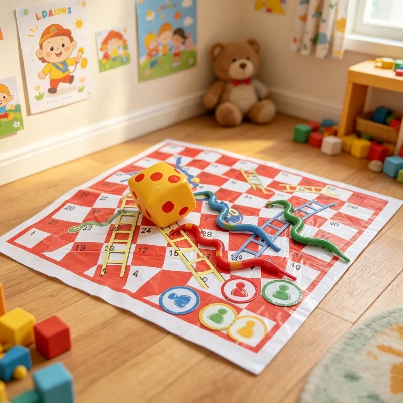 Kids Outdoor Mat Waterproof - Su geçirmez Yılan Merdiveni Oyun Matı