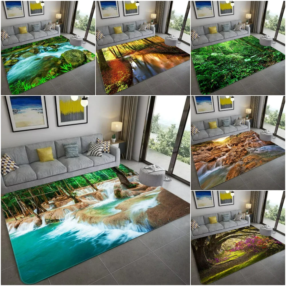 Kids Outdoor Ideas - Doğa Ilham 3D Manzara Halı Yumuşak