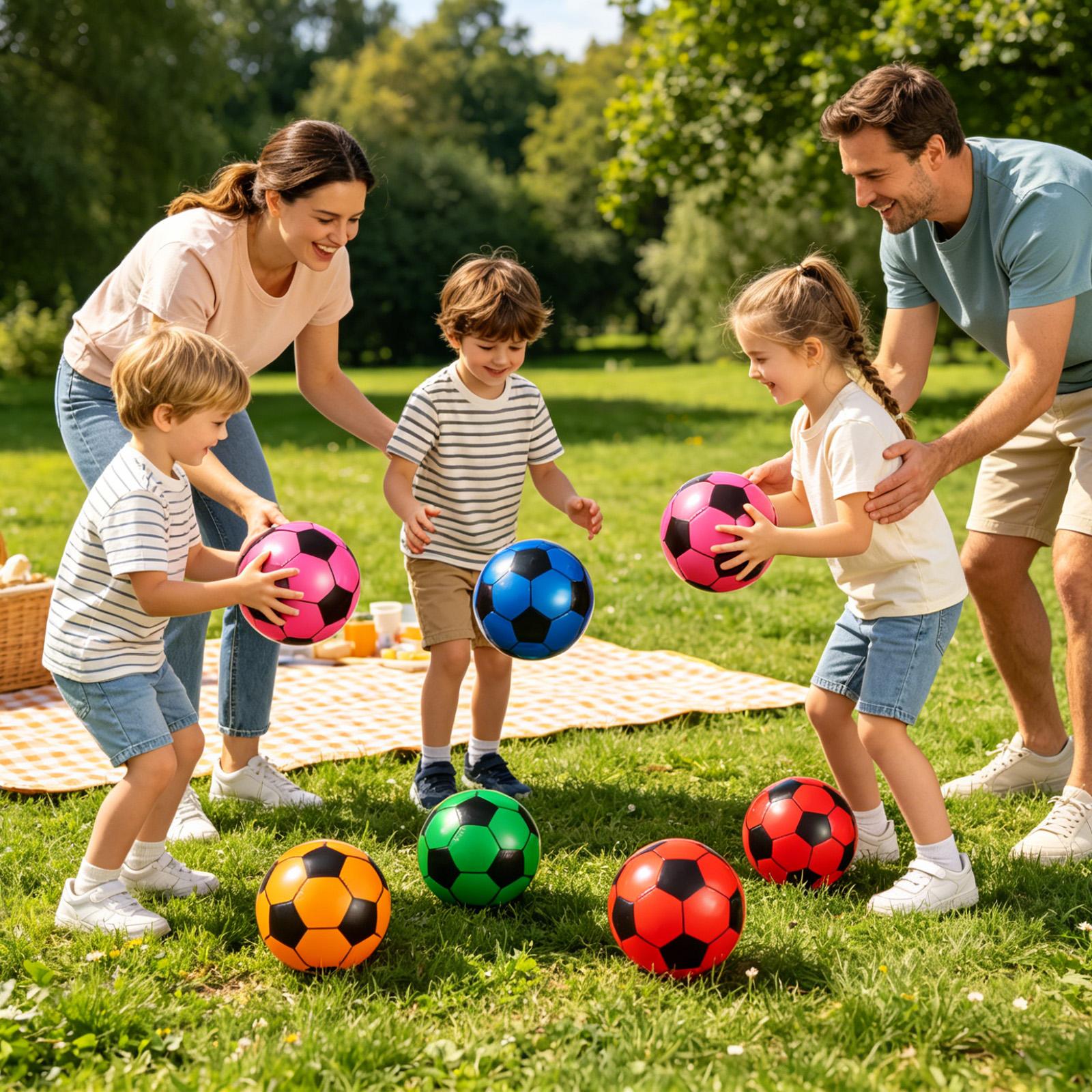 Kids Outdoor Yard Toys - Şişme Futbol Topu 6 Parça Havuz