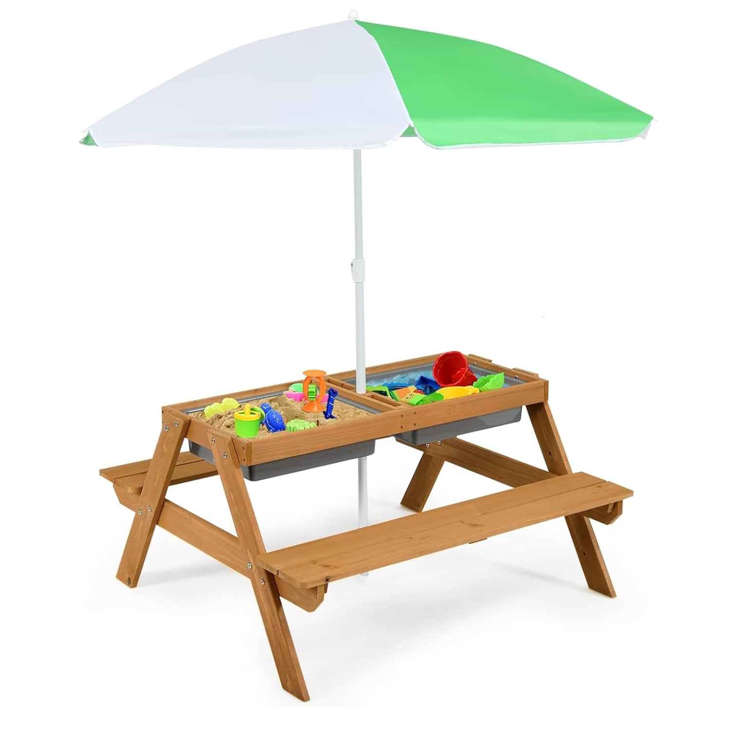 4'ü 1 Arada Sedir Çocuk Piknik - Kids Outdoor Table With Umbrella incelemesi ve fiyatı