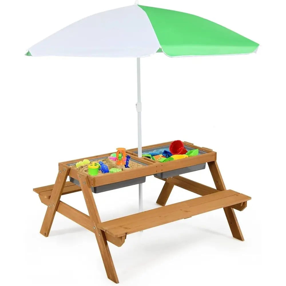 Çocuklar için Çıkarılabilir Ku - Kids Outdoor Table With Umbrella incelemesi ve fiyatı