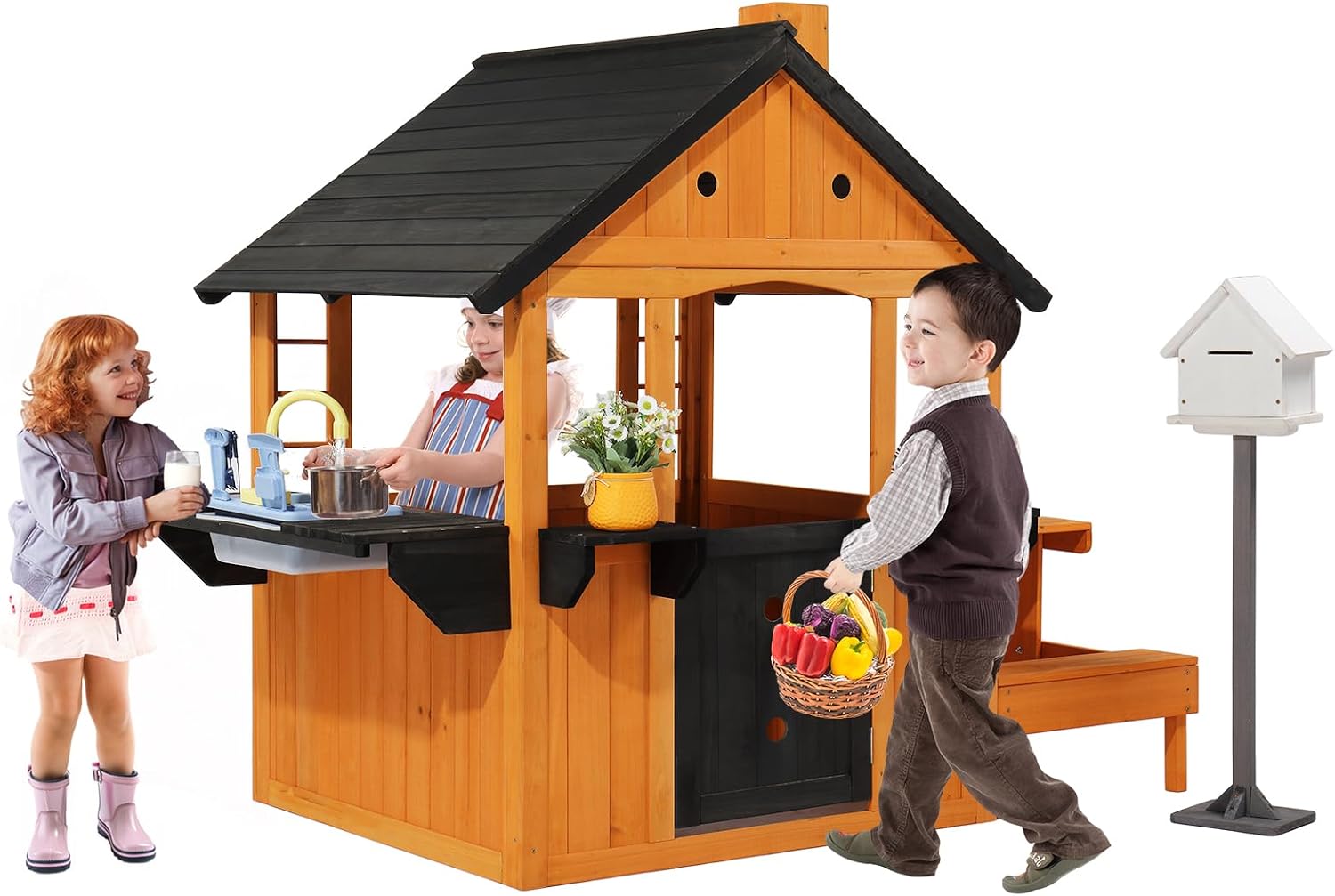Çocuklar için Ahşap Oyun Evi,  - Kids Outdoor Sink incelemesi ve fiyatı