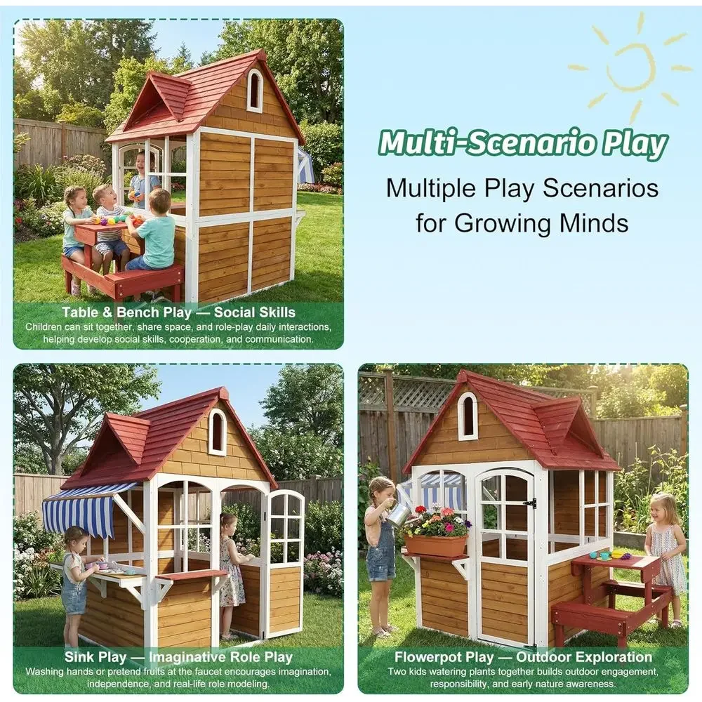 Büyük Ahşap Dış Mekan Çocuk Oy - Kids Outdoor Sink incelemesi ve fiyatı