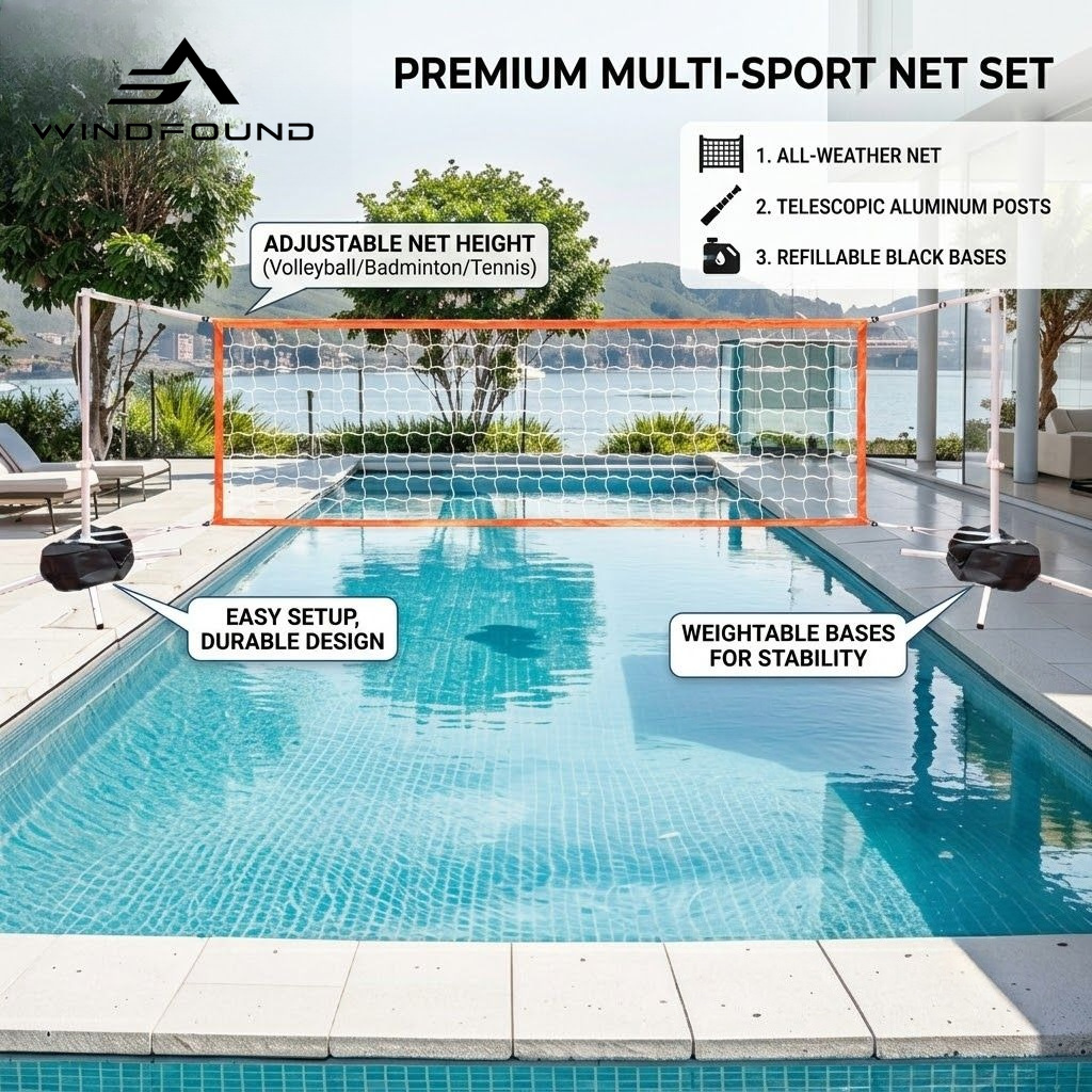 Çocuklar ve Yetişkinler için A - Kids Outdoor Volleyball Net incelemesi ve fiyatı