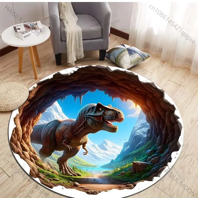 HD 3D Dinozor Baskı Yuvarlak H - Kids Outdoor Mat Waterproof incelemesi ve fiyatı