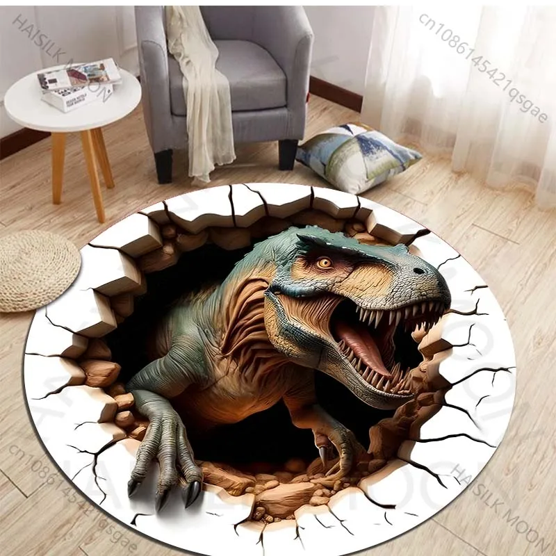 HD 3D Dinozor Baskı Yuvarlak H - Kids Outdoor Mat Waterproof incelemesi ve fiyatı