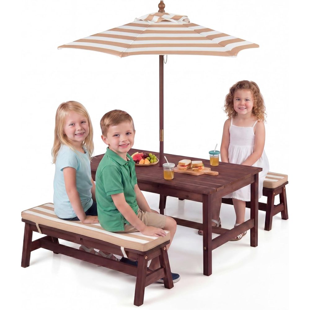 Çocuk Piknik Masası, Büyük 42“ - Kids Outdoor Table With Umbrella incelemesi ve fiyatı