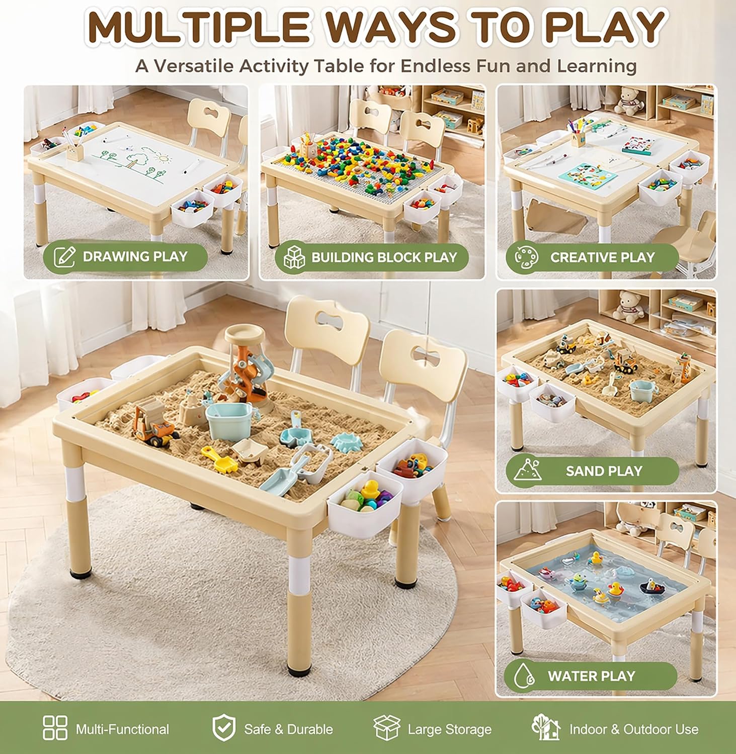 Çocuklar için Kum ve Su Masası - Kids Outdoor Sensory Table incelemesi ve fiyatı