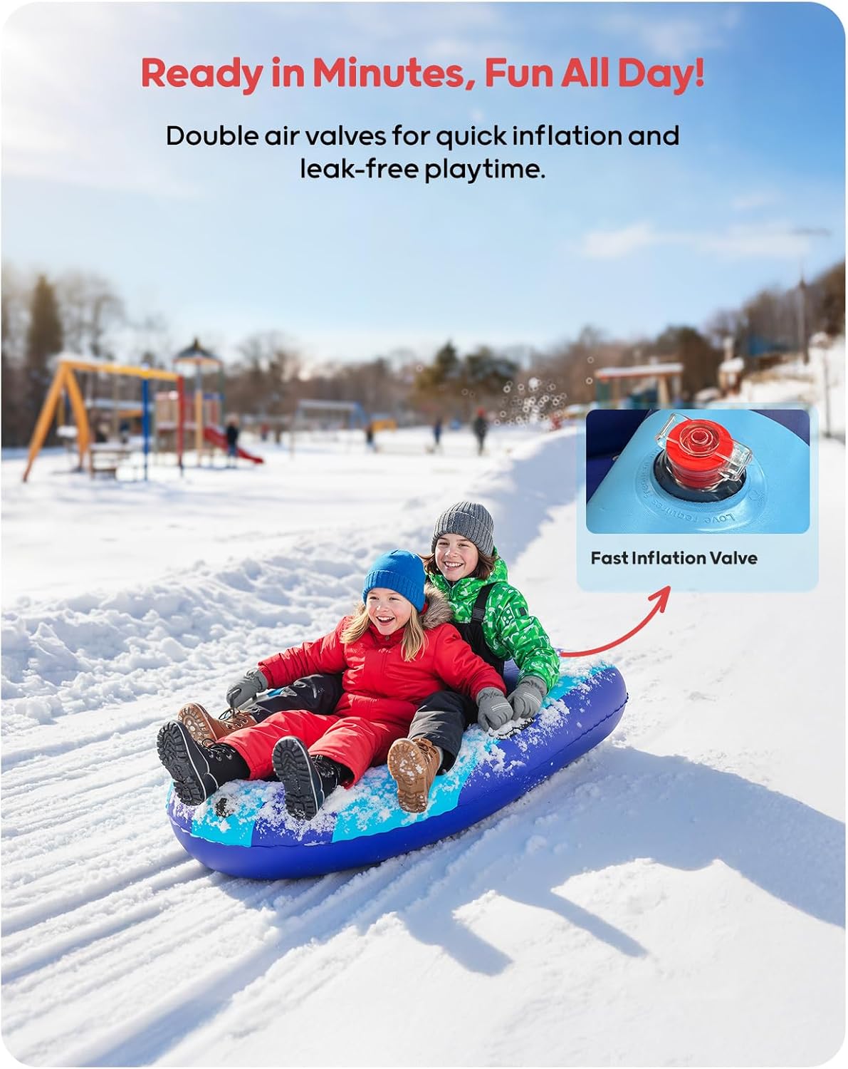 QPAU Şişme PVC Kar Kızakları A - Kids Outdoor Toys incelemesi ve fiyatı