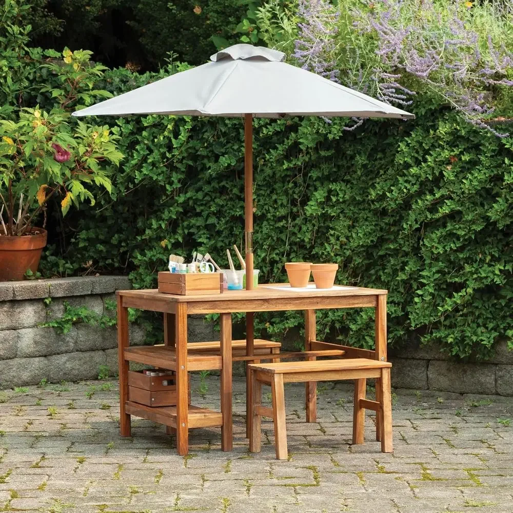 Çocuklar için Açık Hava Sandık - Kids Outdoor Table With Umbrella incelemesi ve fiyatı