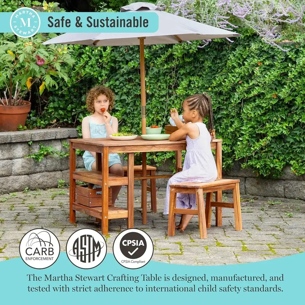 Çocuklar için Açık Hava Sandık - Kids Outdoor Table With Umbrella incelemesi ve fiyatı