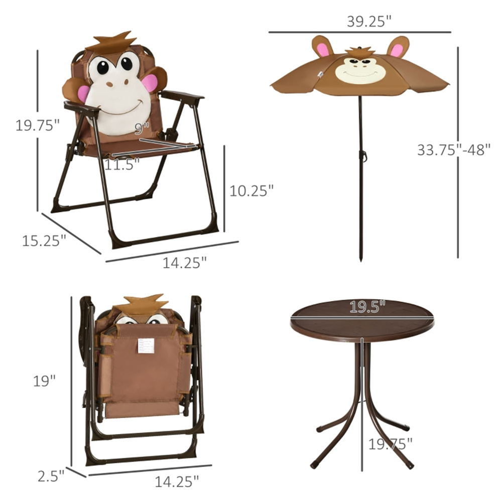 Sevimli Maymun Çocuklar İçin V - Kids Outdoor Table And Chairs With Umbrella incelemesi ve fiyatı