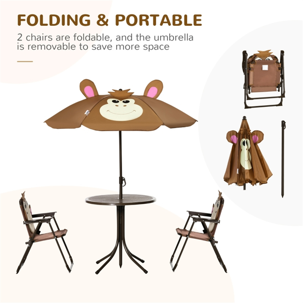 Sevimli Maymun Çocuklar İçin V - Kids Outdoor Table And Chairs With Umbrella incelemesi ve fiyatı