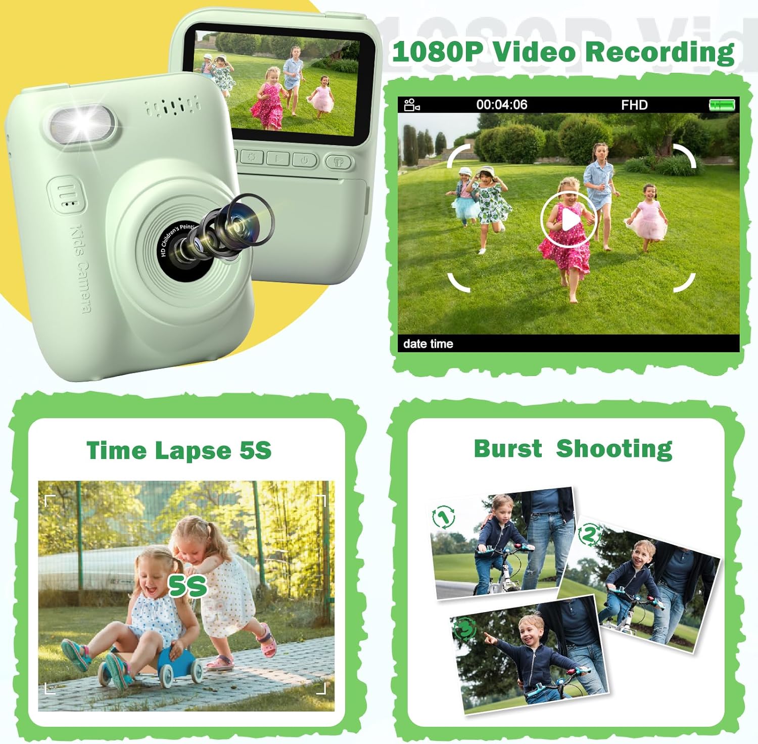 Anında Baskılı Çocuk Kamerası, - Kids Outdoor Toys incelemesi ve fiyatı