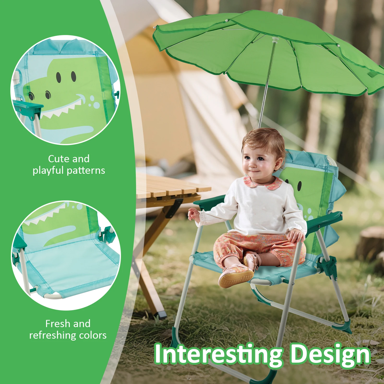 Çocuklar İçin Katlanır Plaj Sa - Kids Outdoor Lounge Chair With Umbrella incelemesi ve fiyatı
