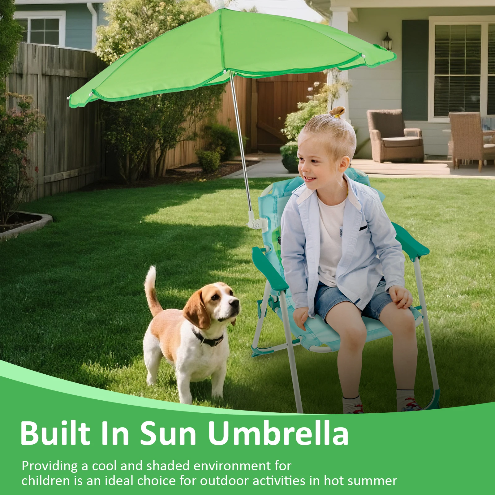 Çocuklar İçin Katlanır Plaj Sa - Kids Outdoor Lounge Chair With Umbrella incelemesi ve fiyatı