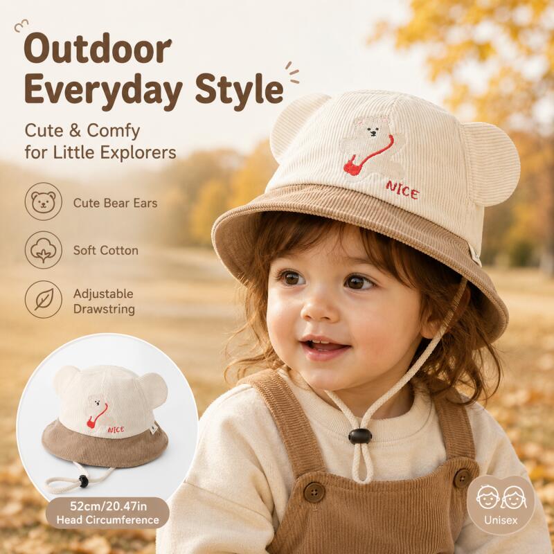 Çocuklar için Ayı Kulaklı Kova - Kids Outdoor Hat incelemesi ve fiyatı