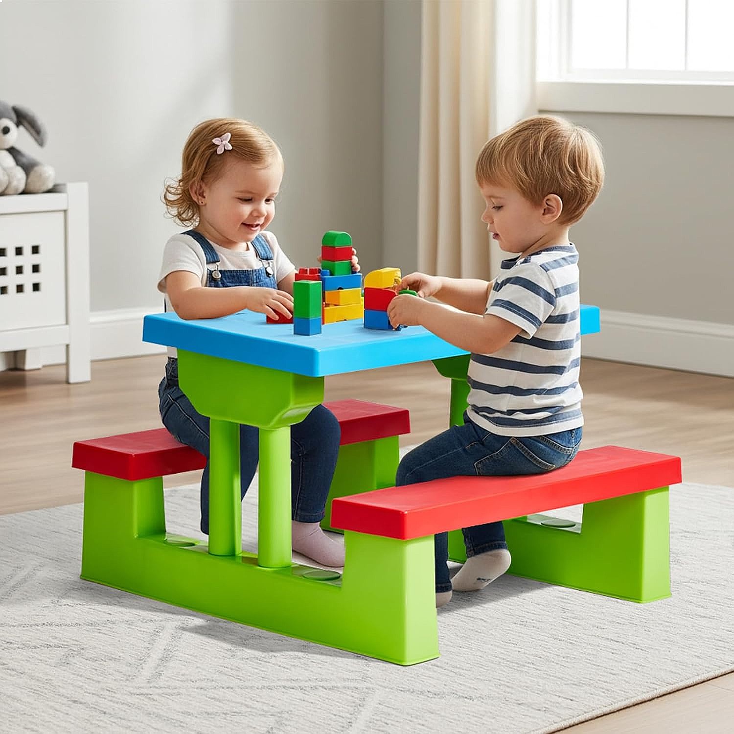 JOYMOR Çocuk Piknik Masası ve  - Kids Outdoor Table With Umbrella incelemesi ve fiyatı