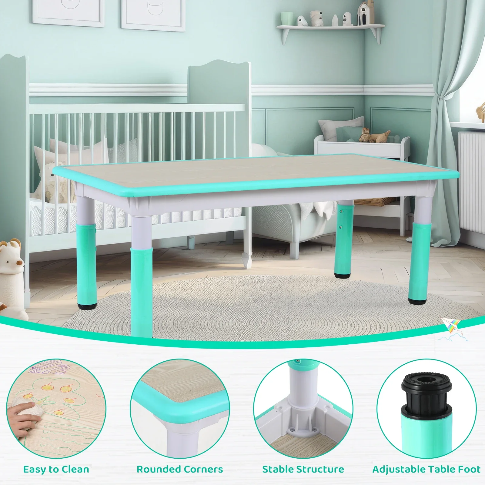 Çocuklar masa ve 6 sandalye se - Kids Outdoor Table And Chairs incelemesi ve fiyatı