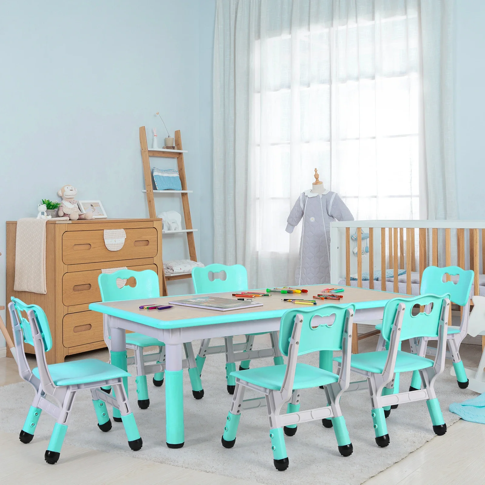 Çocuklar masa ve 6 sandalye se - Kids Outdoor Table And Chairs incelemesi ve fiyatı