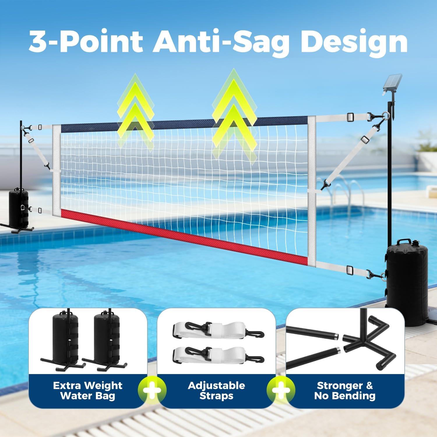 Güneş Enerjili LED Işıklı, Işı - Kids Outdoor Volleyball Net incelemesi ve fiyatı