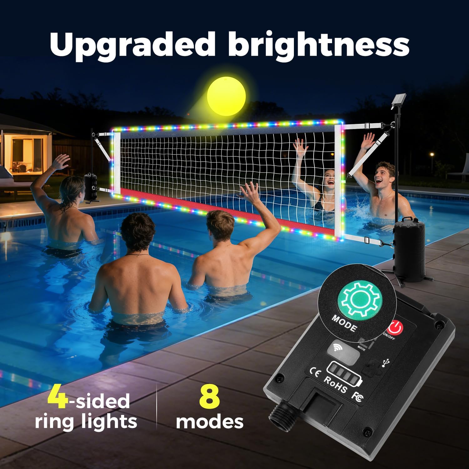 Güneş Enerjili LED Işıklı, Işı - Kids Outdoor Volleyball Net incelemesi ve fiyatı