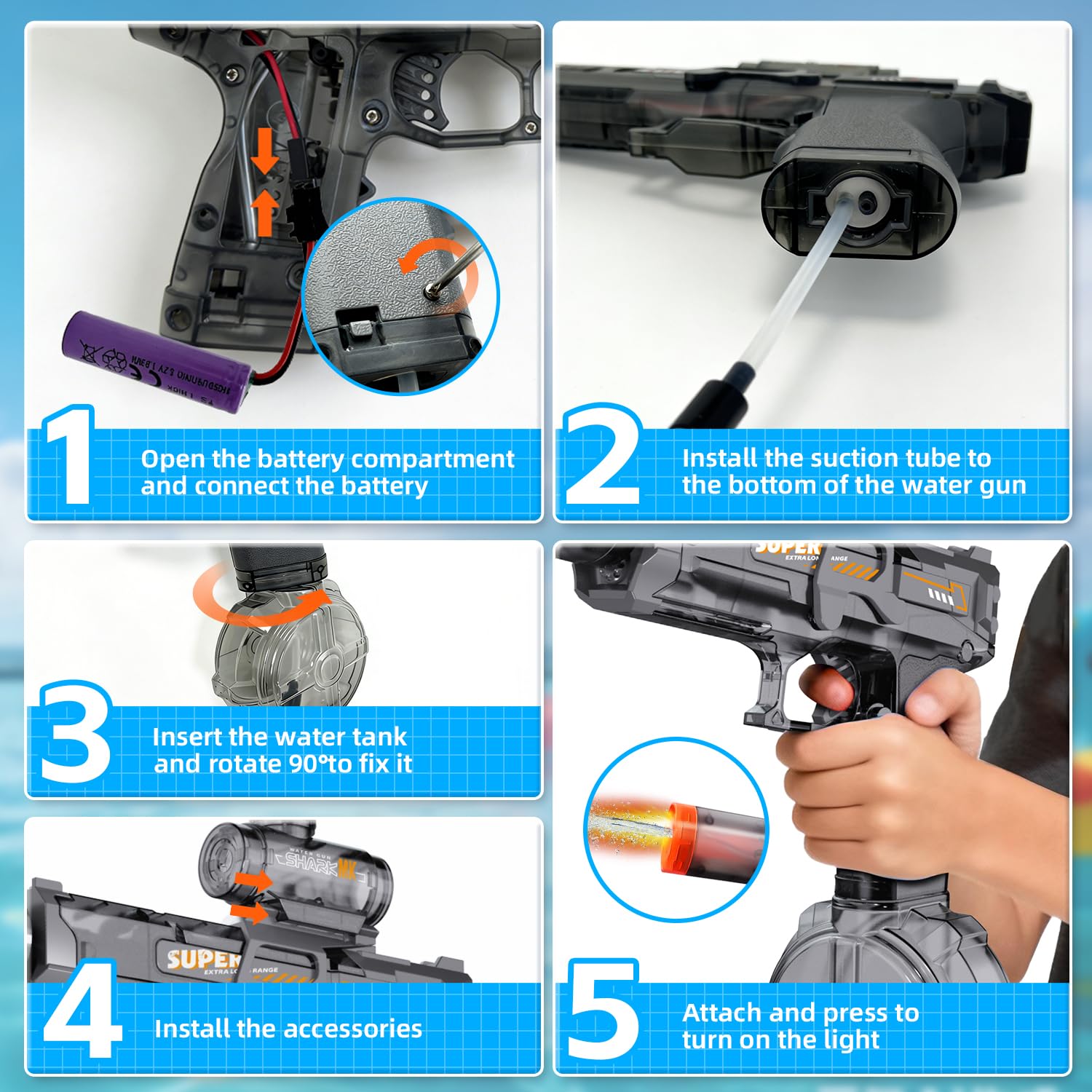 Çocuklar ve Yetişkinler için E - Water Gun Soaker incelemesi ve fiyatı