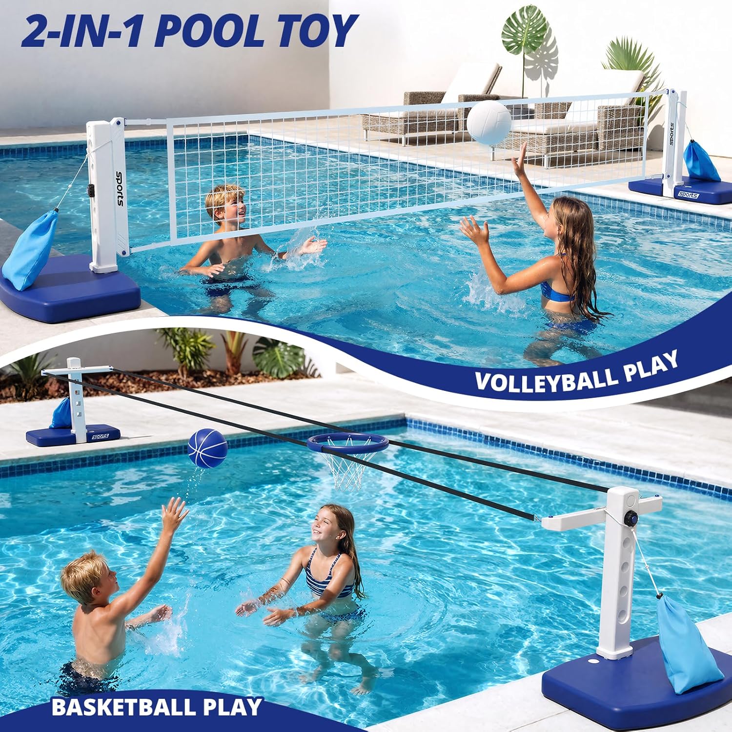Yüzme Havuzu Voleybol ve Baske - Kids Outdoor Volleyball Net incelemesi ve fiyatı