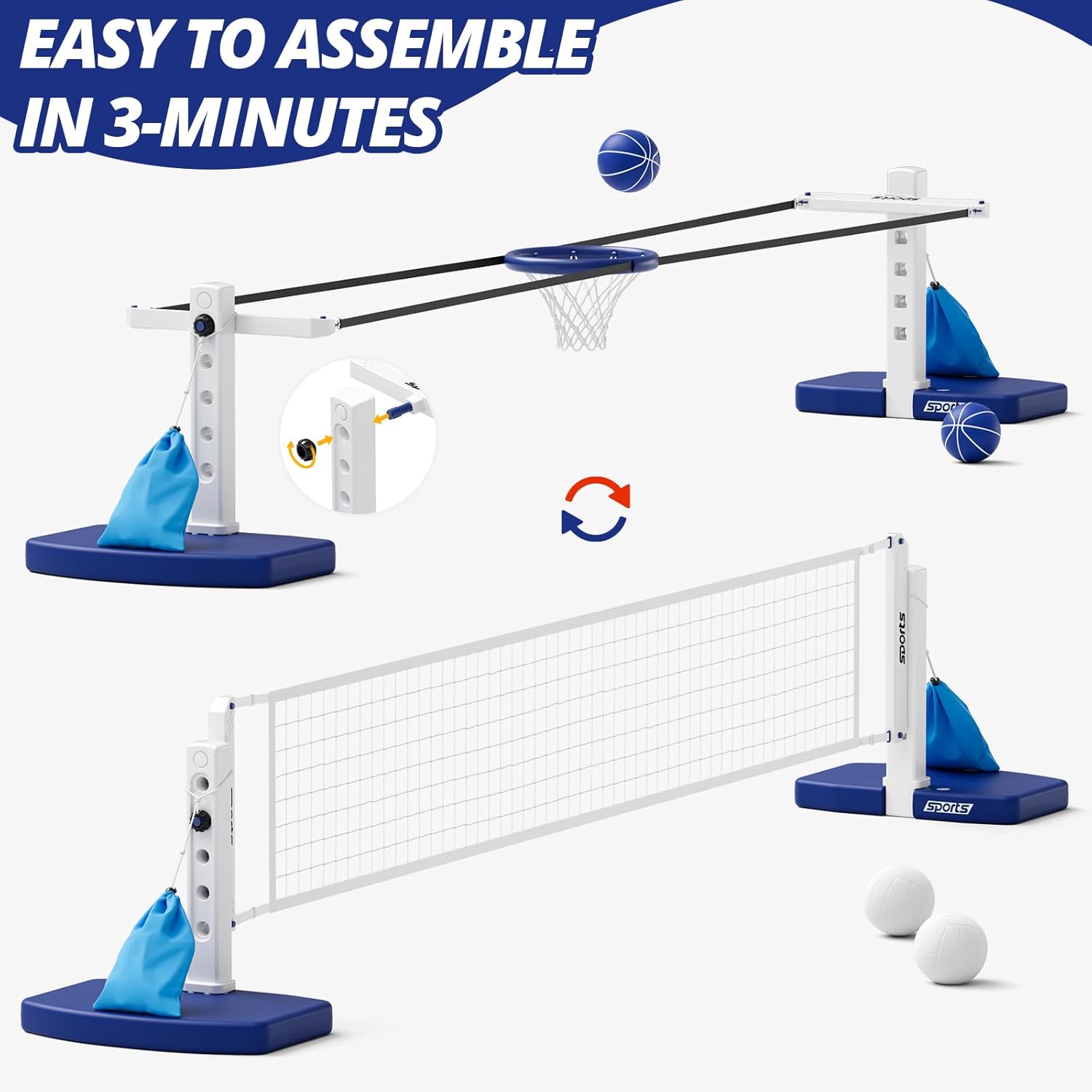 Yüzme Havuzu Voleybol ve Baske - Kids Outdoor Volleyball Net incelemesi ve fiyatı