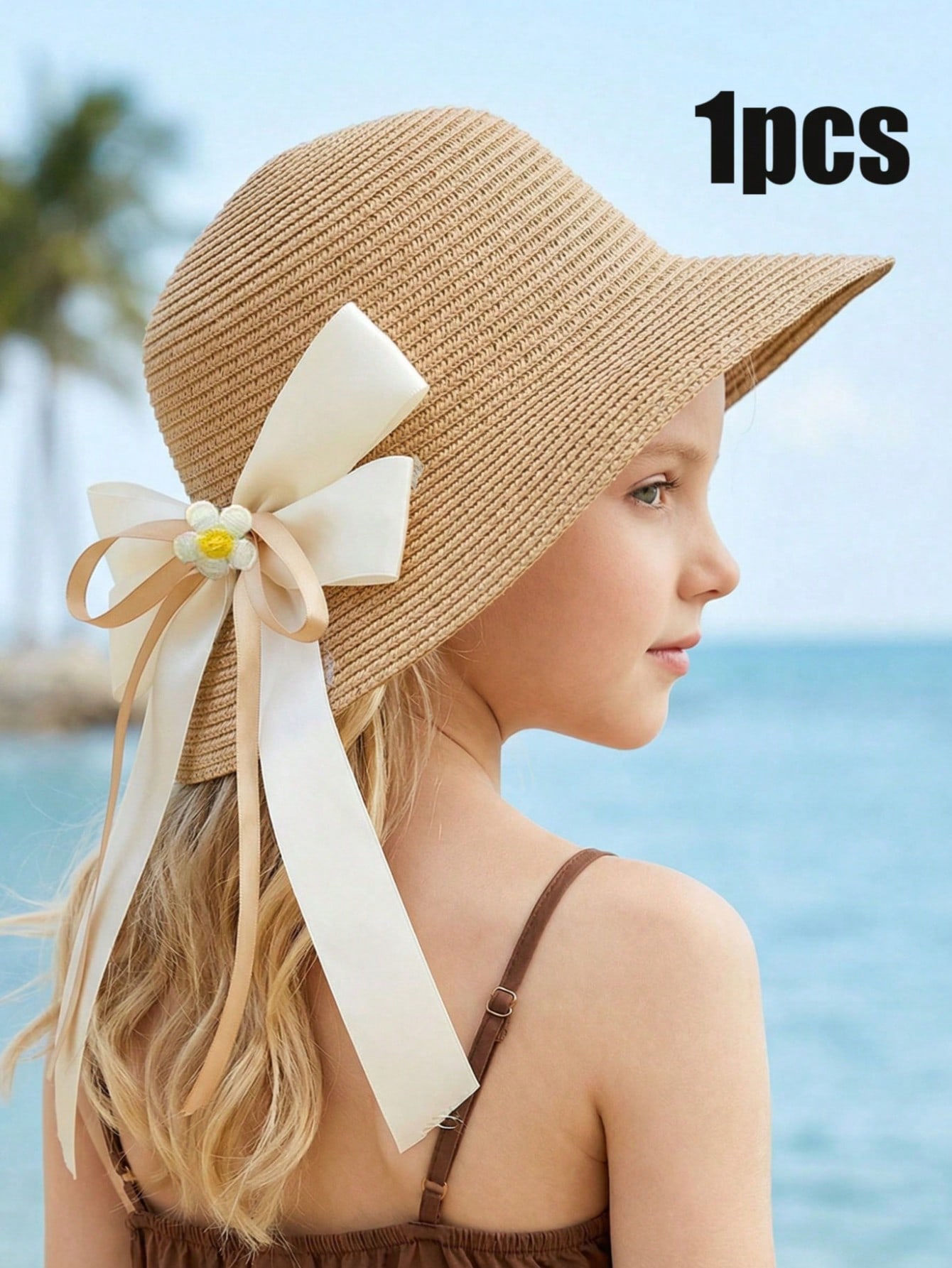 1 adet 3-8Y kızlar kahve yay h - Kids Outdoor Hat incelemesi ve fiyatı